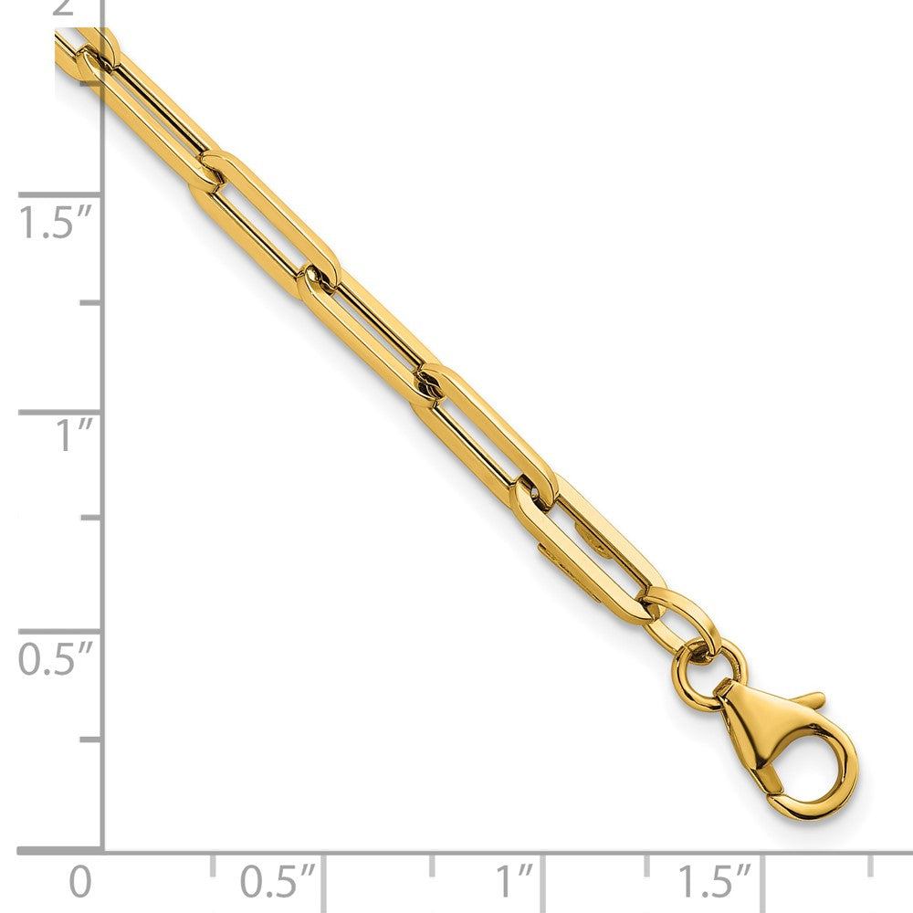 14k Polished 4mm Paperclip Link 7.5 inch Bracelet