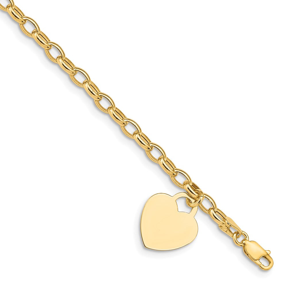 Polished;14k Yellow gold;Hollow;Engravable;Lobster