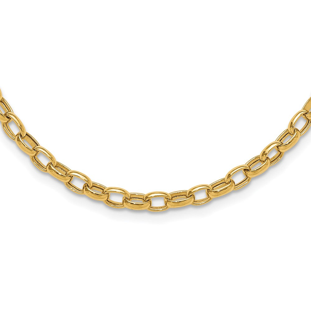 Polished;14k Yellow gold;Hollow;Fancy lobster;18in chain