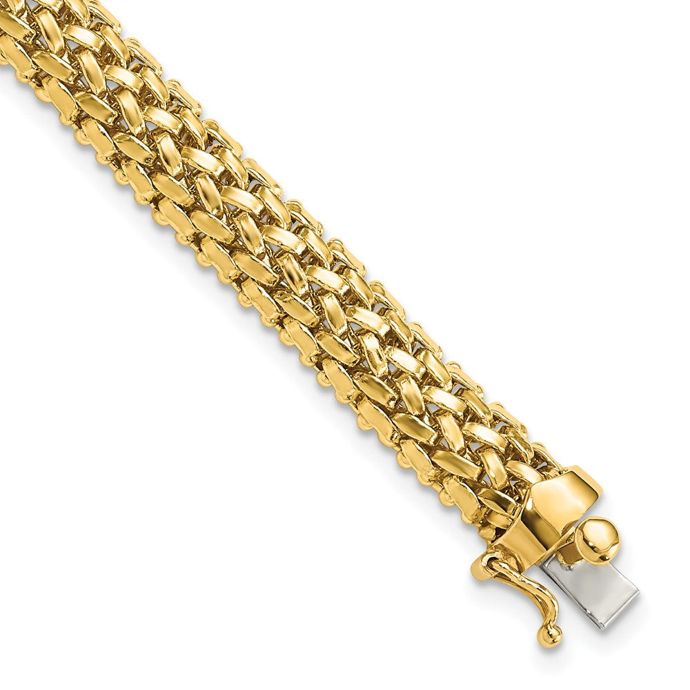 Polished;14k Yellow gold;Hollow;Box catch