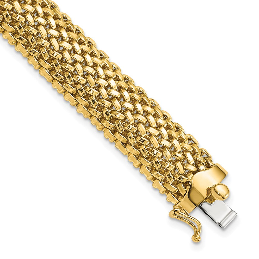 Polished;14k Yellow gold;Hollow;Box catch