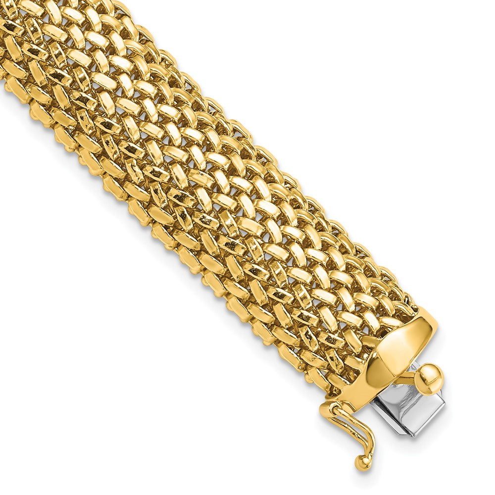Polished;14k Yellow gold;Box catch
