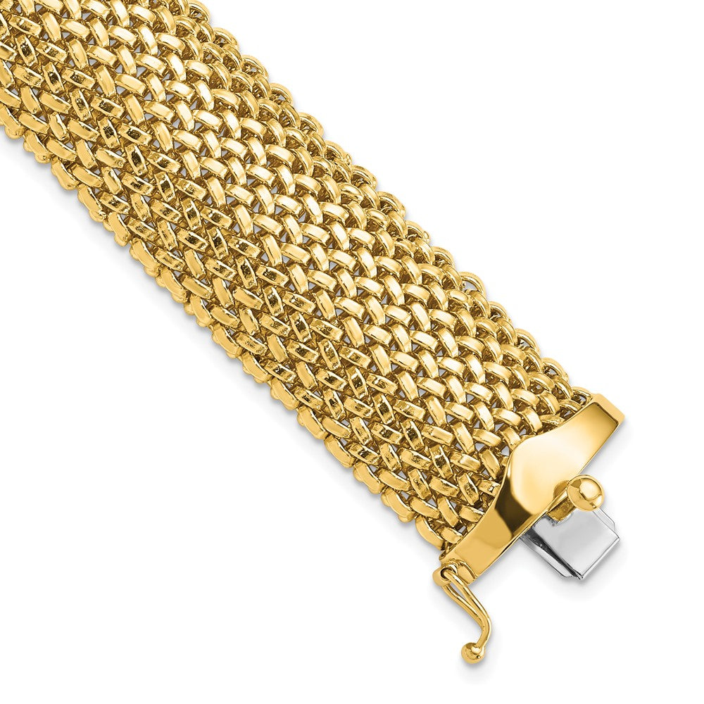 Solid;Polished;14k Yellow gold;Box catch