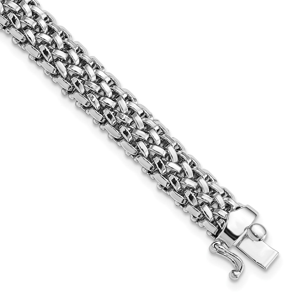 Polished;14K White gold;Hollow;Box catch