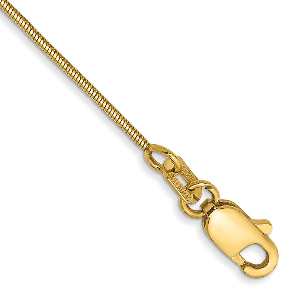 Solid;Polished;14k Yellow gold;Lobster;Special lengths avail.