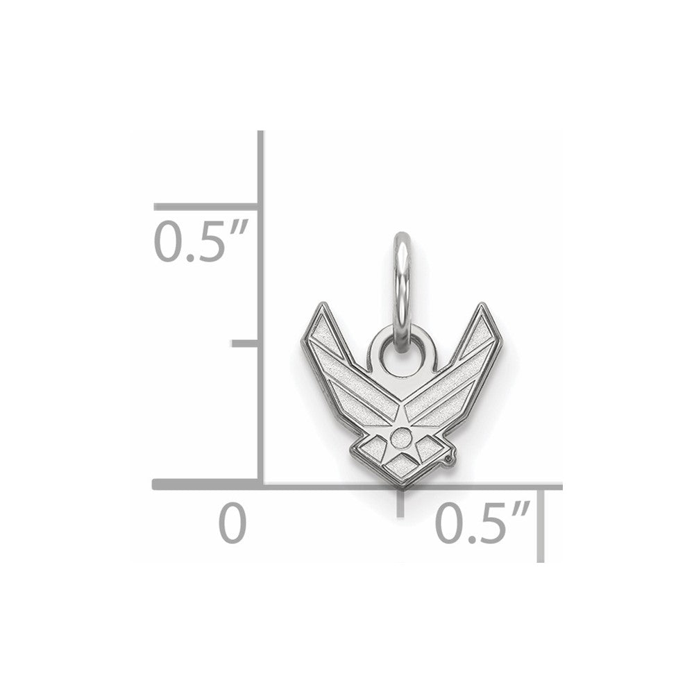 Sterling Silver Rhodium-plated LogoArt U.S. Air Force Extra Small Pendant