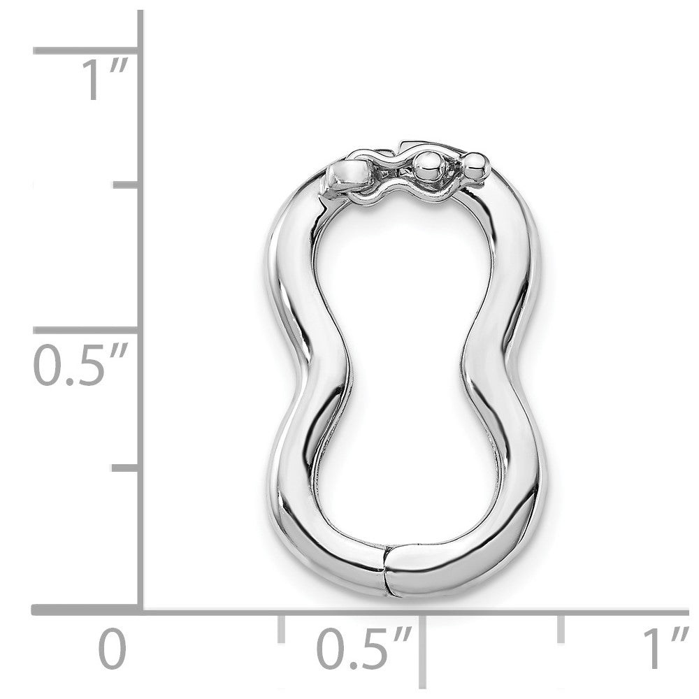 Sterling Silver Rhodium-plated 12.5mm x 20mm Shortener