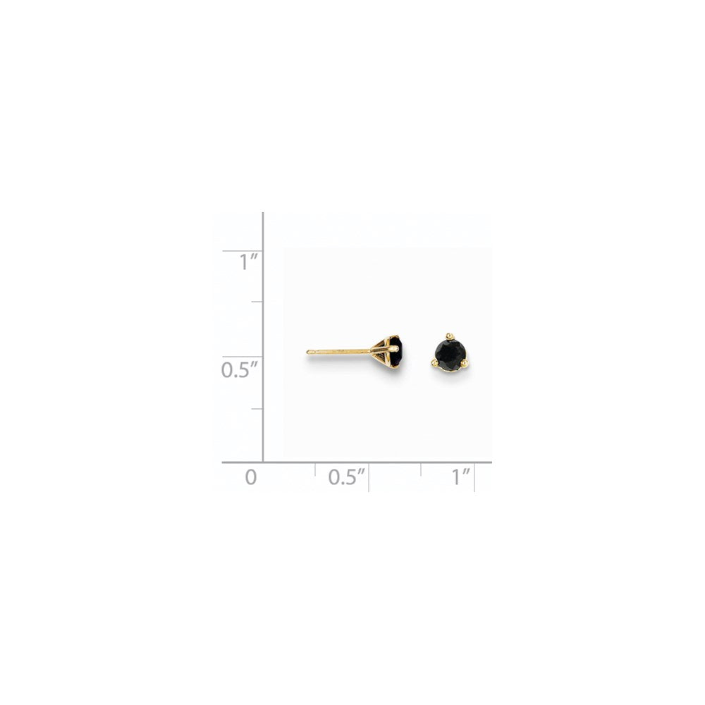 14k 1/2 carat Black Diamond Stud Earrings
