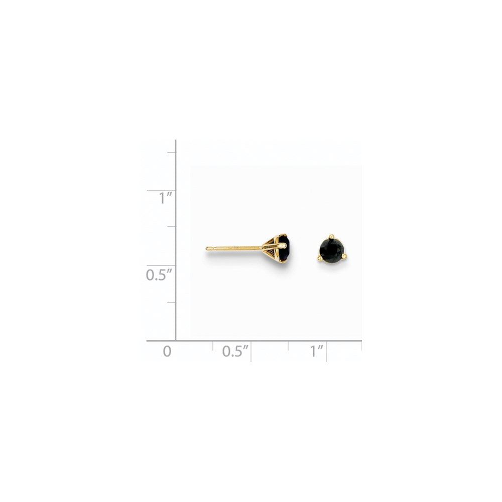 14k 3/4 carat Black Diamond Stud Earrings