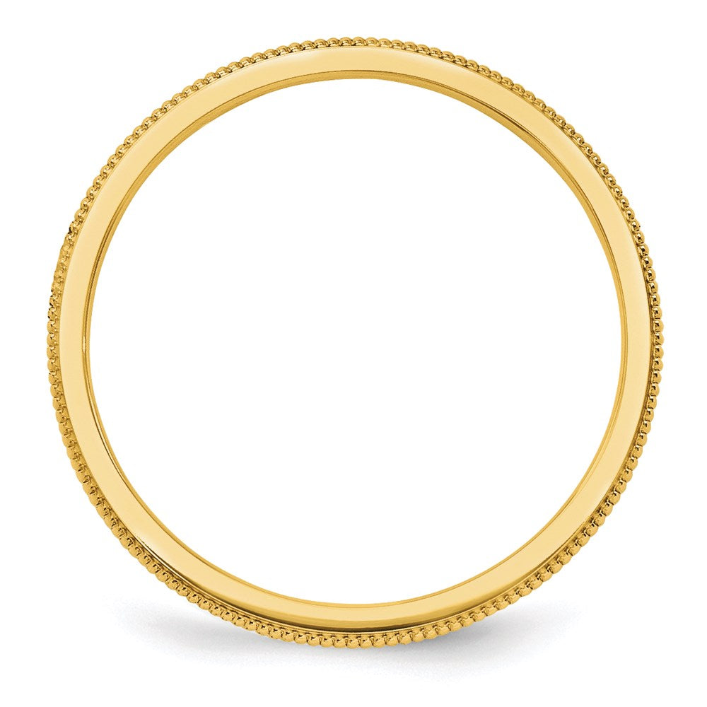 10k 1.5mm Milgrain Stackable Band Size 7