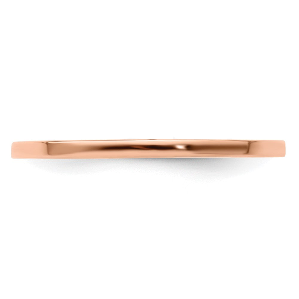 14K Rose Gold 1.2mm Flat Polished Stackable Band Size 5.5
