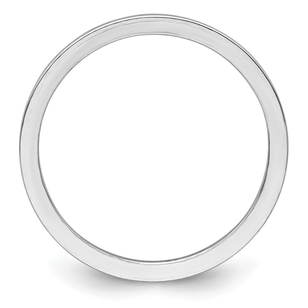 14K White Gold 1.2mm Flat Polished Stackable Band Size 6.5