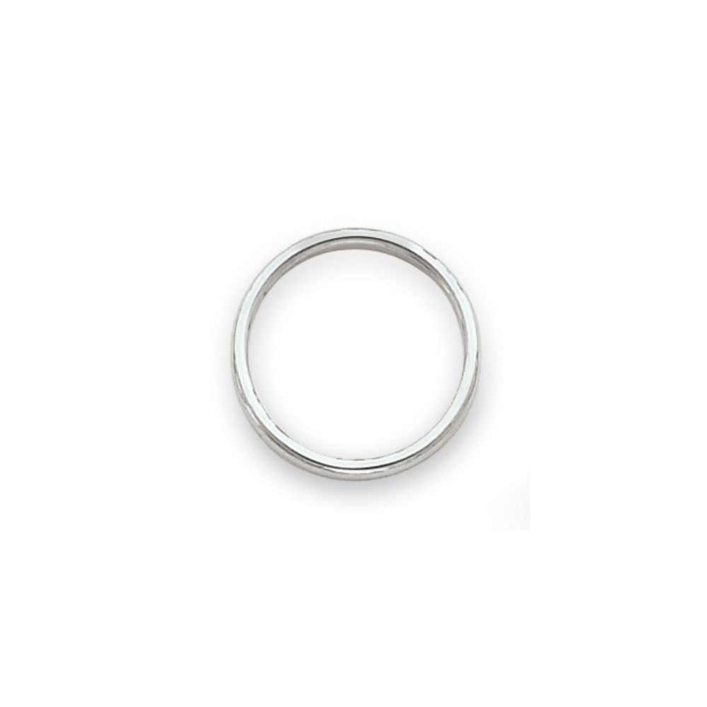 14k White Gold Polished 2mm Stackable Band Size 7