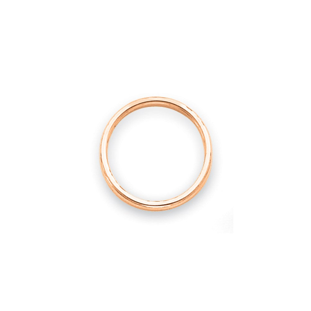 14k Rose Gold Polished 2mm Stackable Band Size 8