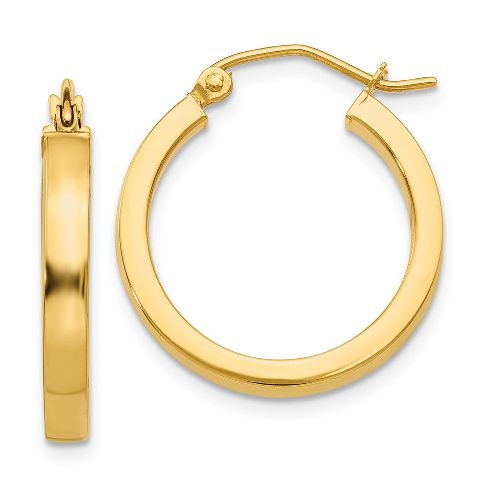 Polished;14k Yellow gold;Hollow tube