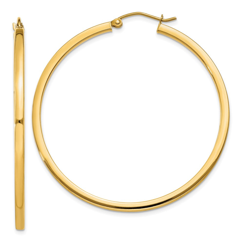 Polished;14k Yellow gold;Hollow tube