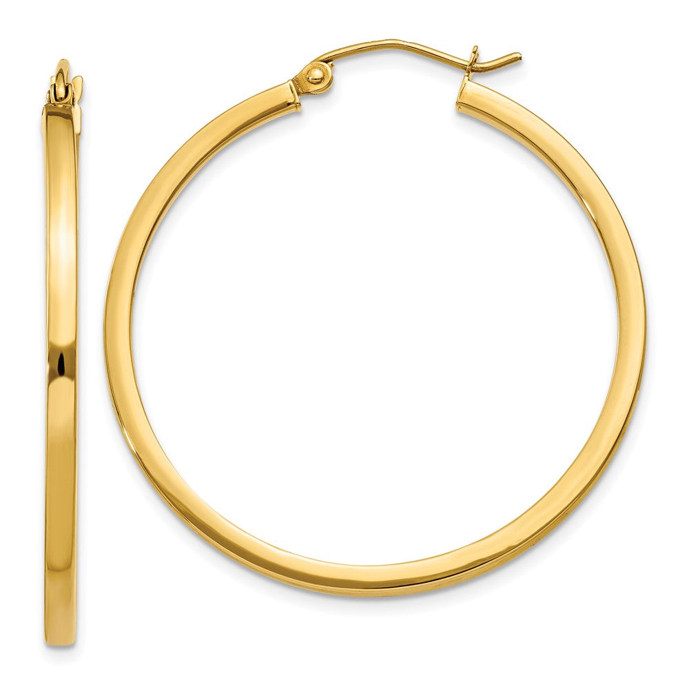 Polished;14k Yellow gold;Hollow tube