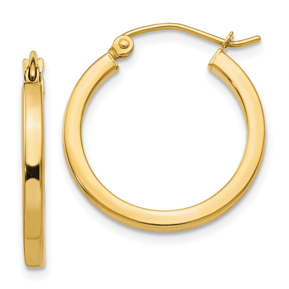 Polished;14k Yellow gold;Hollow tube