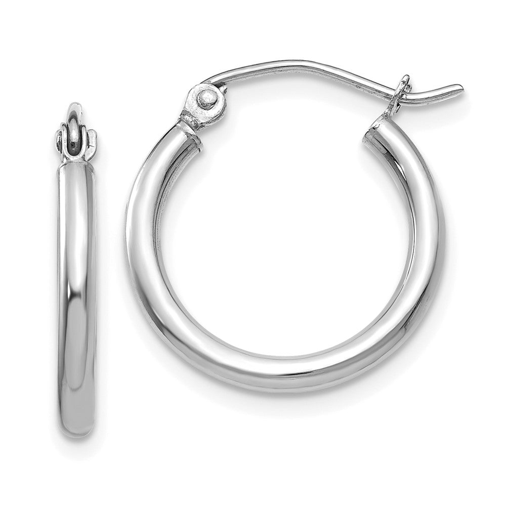 Polished;14K White gold;Lightweight