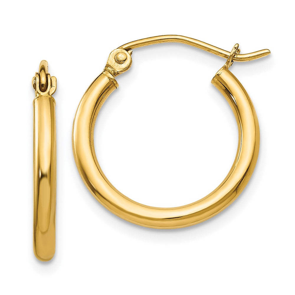 Polished;14k Yellow gold;Lightweight