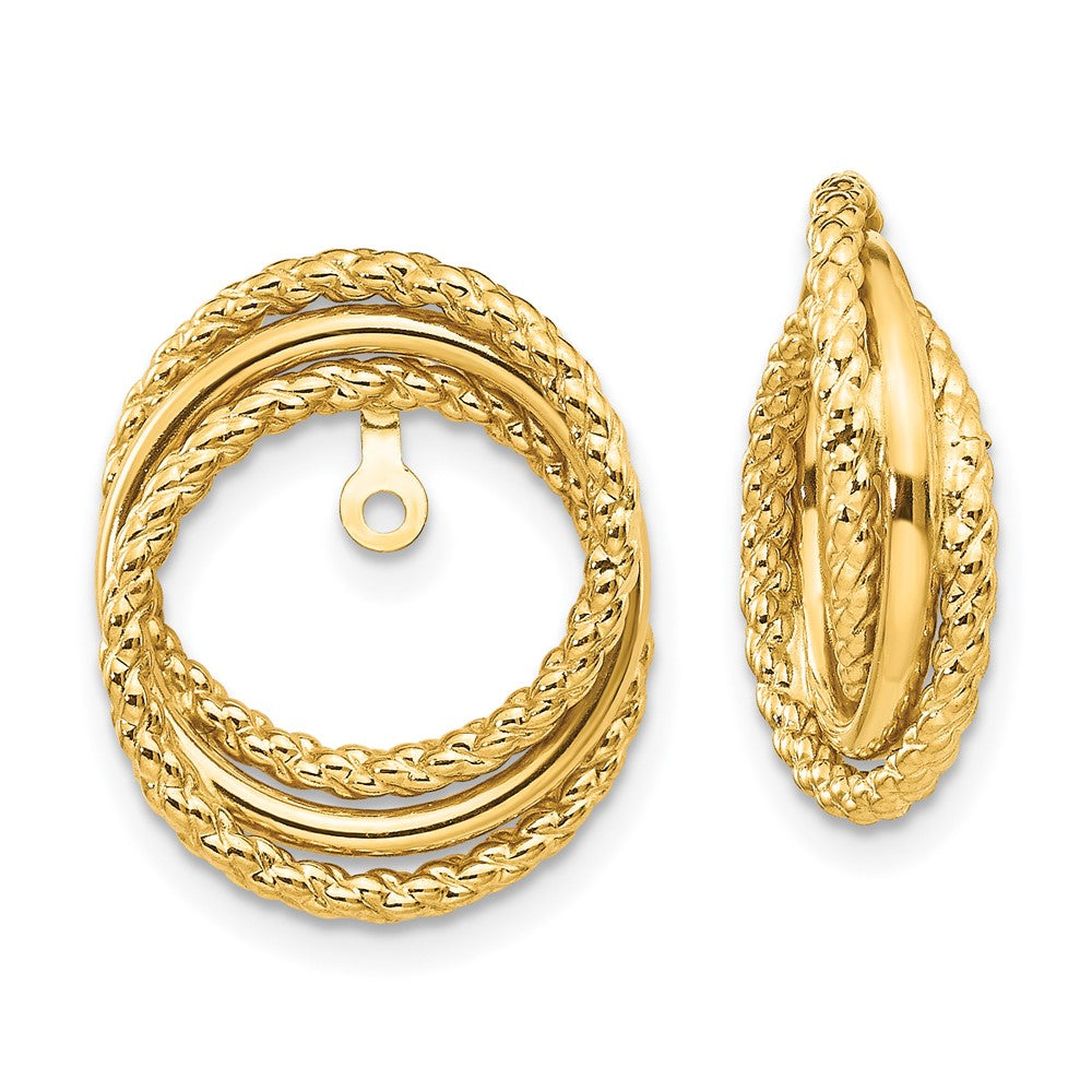 Polished;14k Yellow gold;Textured