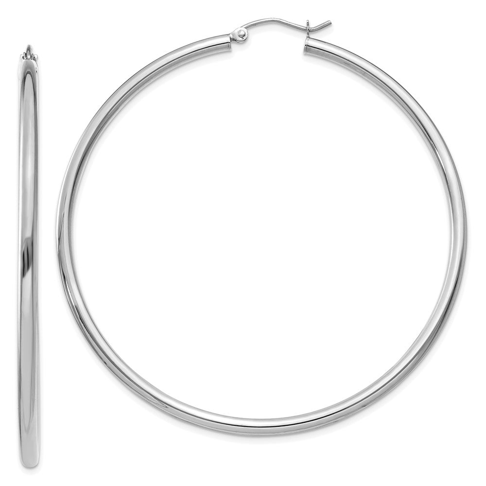 Polished;14K White gold