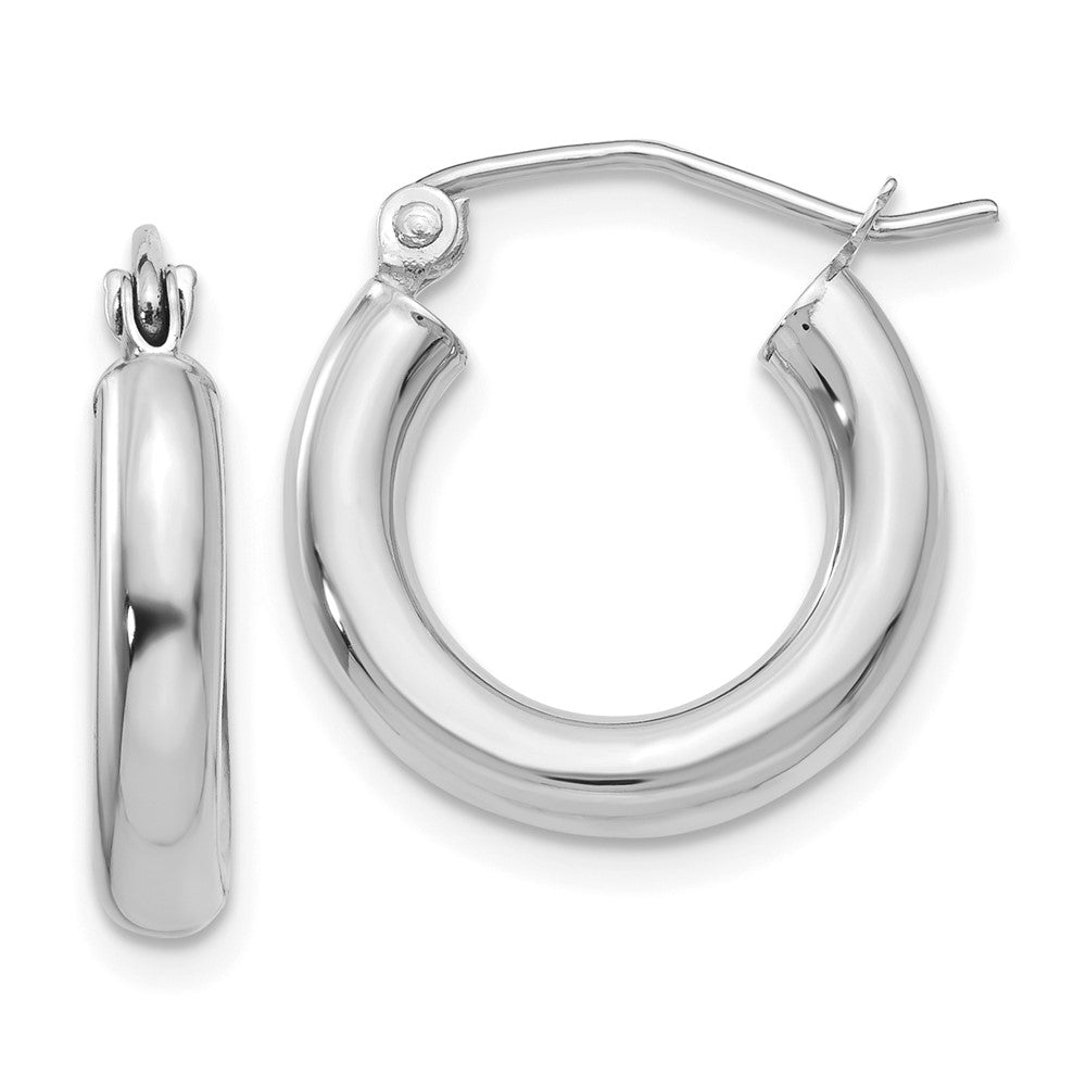 Polished;14K White gold;Hollow