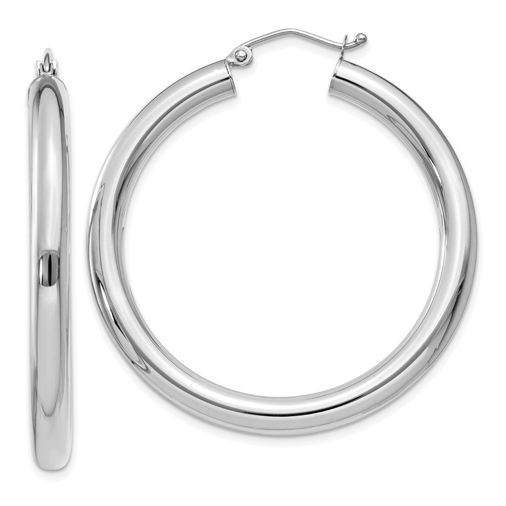 Polished;14K White gold;Hollow