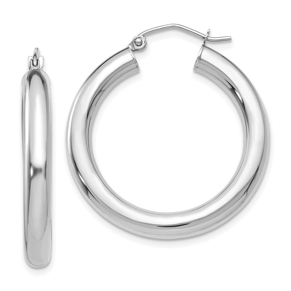 Polished;14K White gold;Hollow