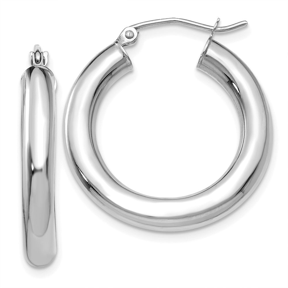 Polished;14K White gold;Hollow