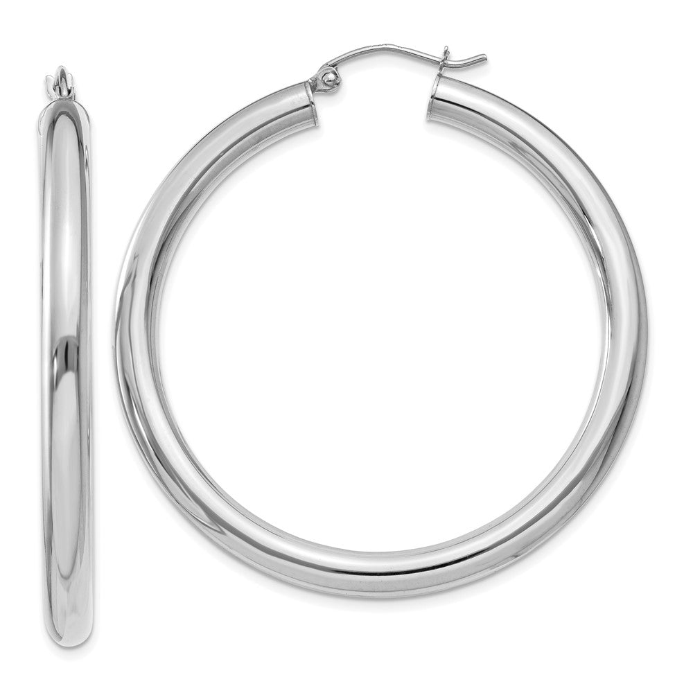 Polished;14K White gold;Hollow