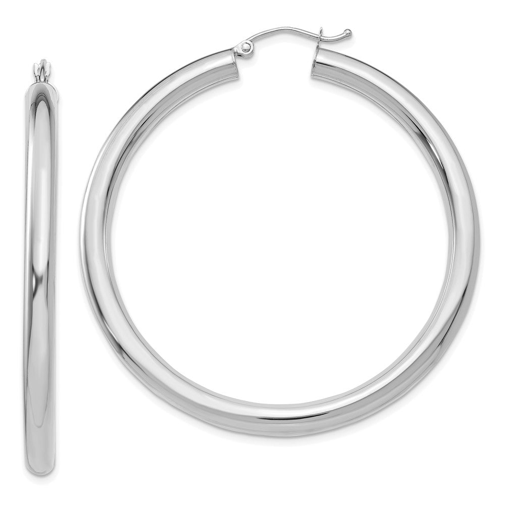 Polished;14K White gold;Hollow