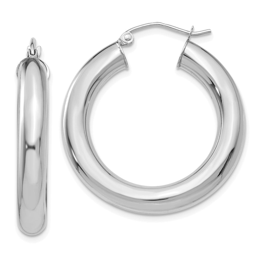 Polished;14K White gold;Hollow