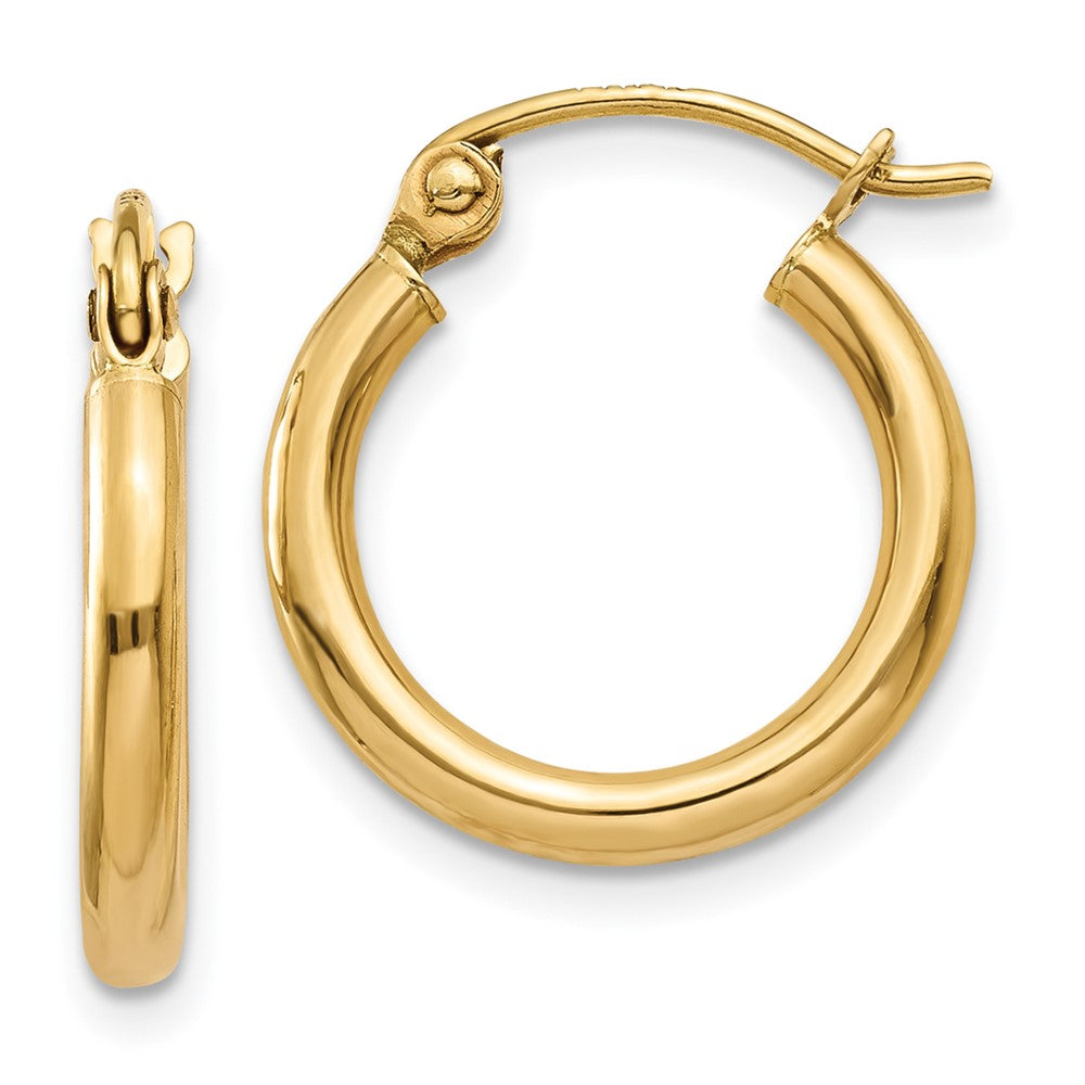 Polished;14k Yellow gold;Lightweight