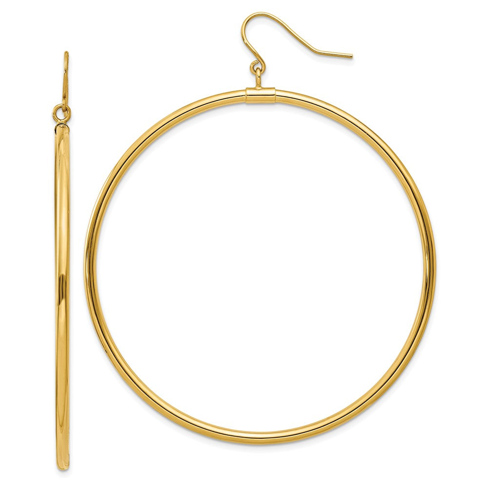 Polished;14k Yellow gold;Hollow;Shepherd hook