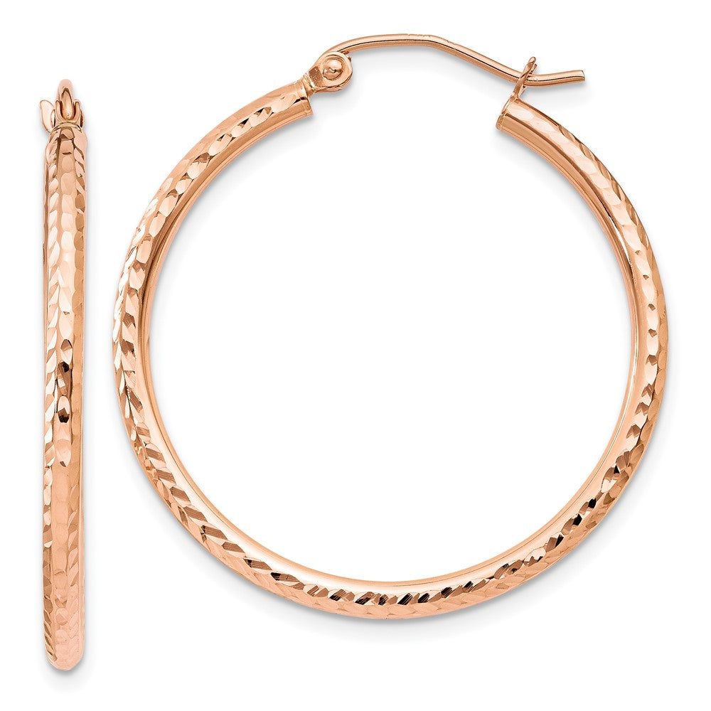Diamond-cut;Polished;Hollow;14k Rose gold