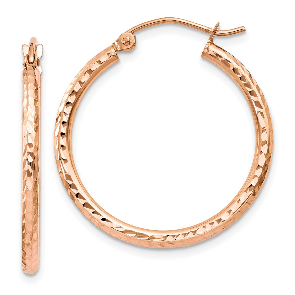 Diamond-cut;Polished;Hollow;14k Rose gold