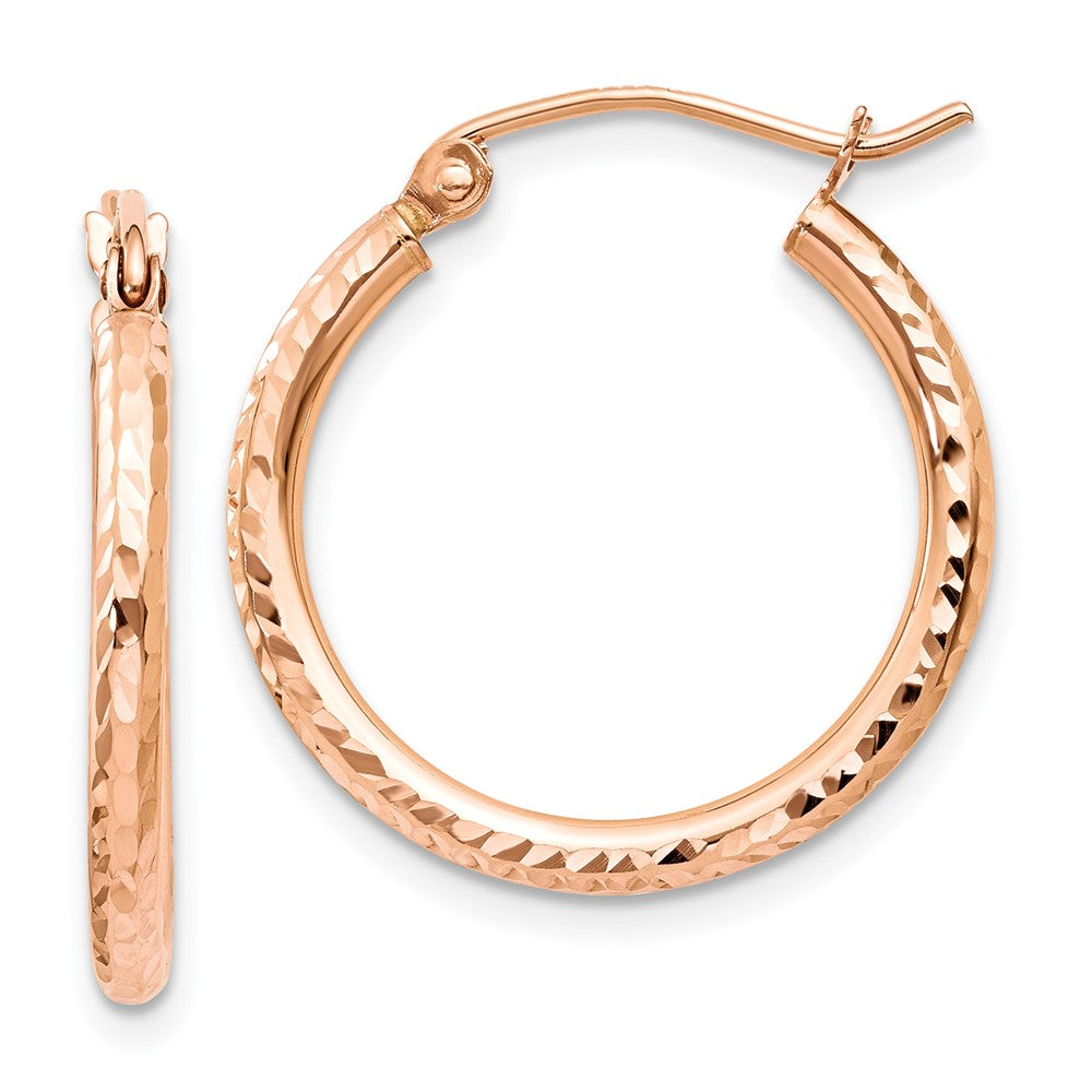 Diamond-cut;Polished;Hollow;14k Rose gold