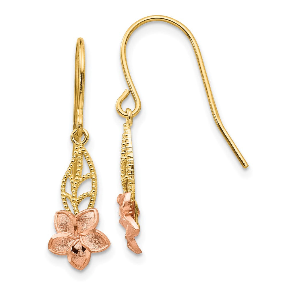Diamond-cut;14K Two-tone;Textured;Polished & satin