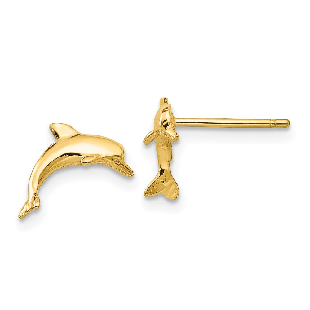 Polished;14k Yellow gold;Open back
