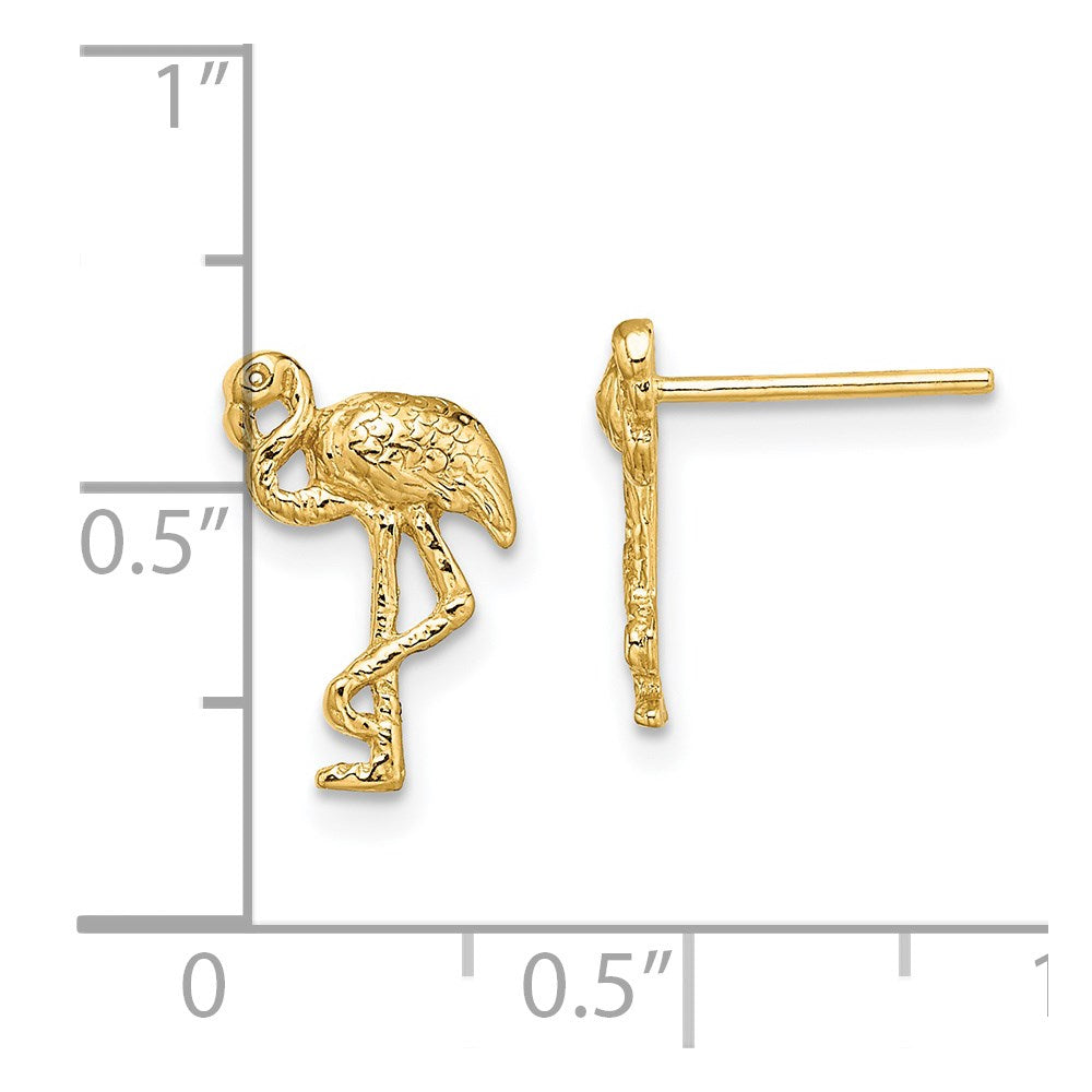 14K Flamingo Post Earrings