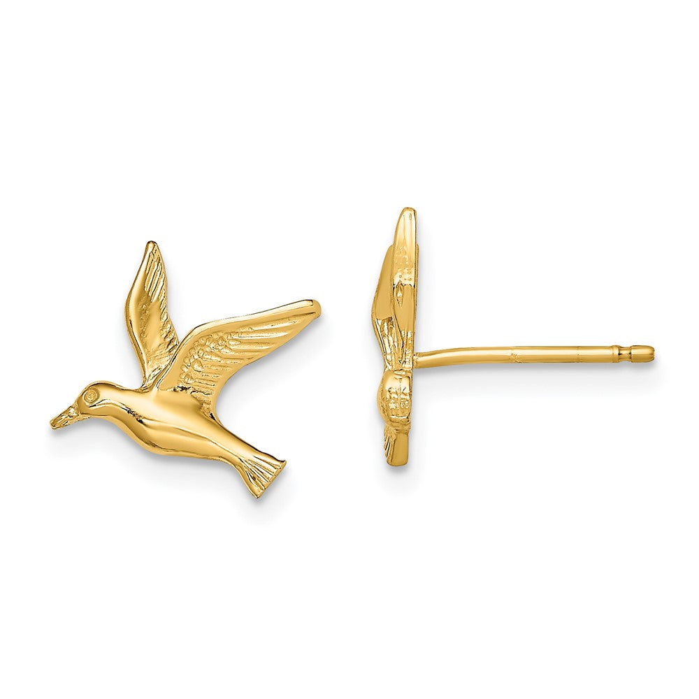 14K Polished Seagull Post Earrings