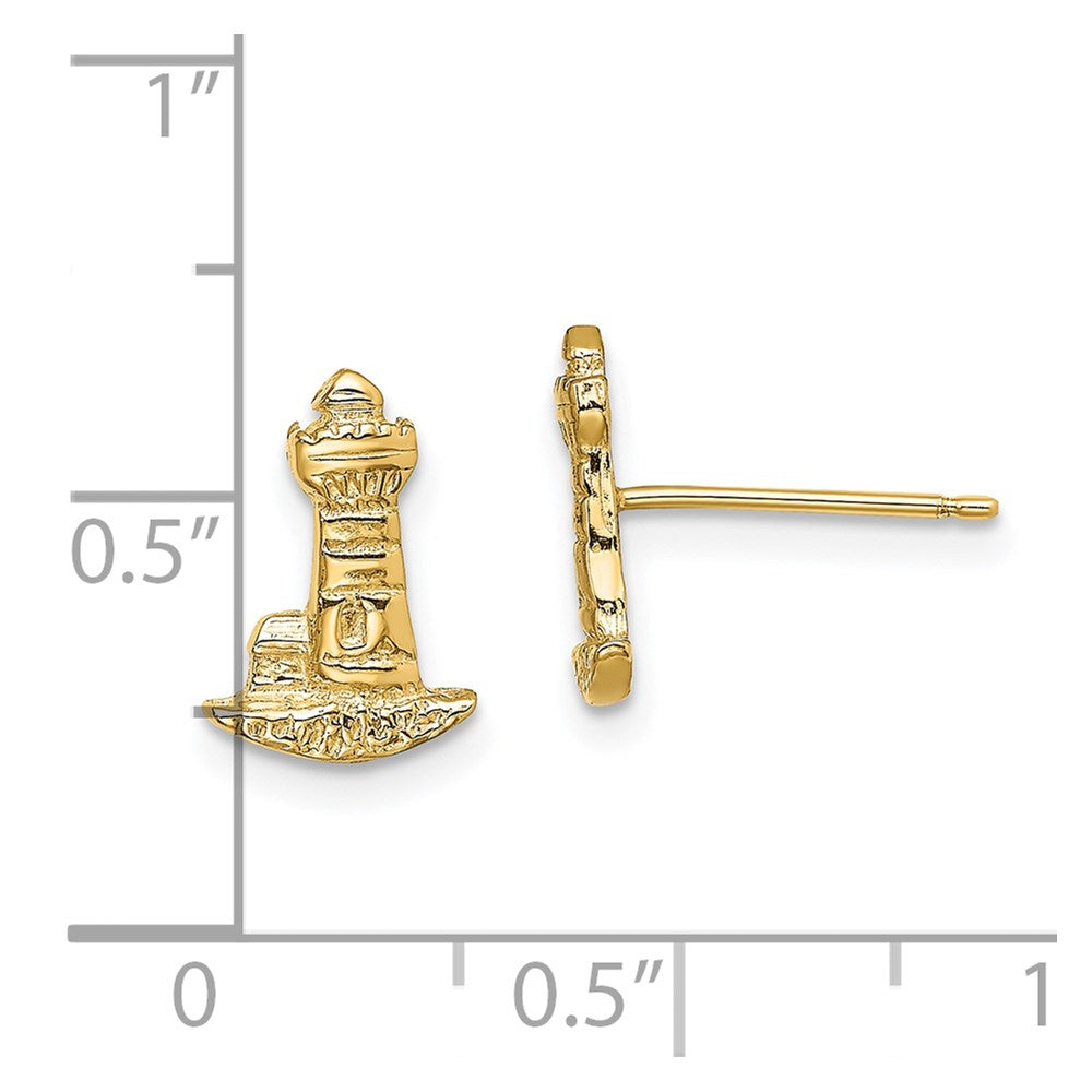 14K Lighthouse Post Earrings