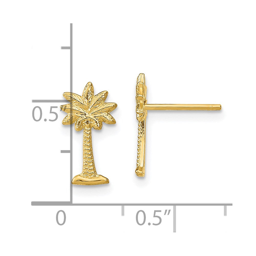 14k Palm Tree Post Earrings