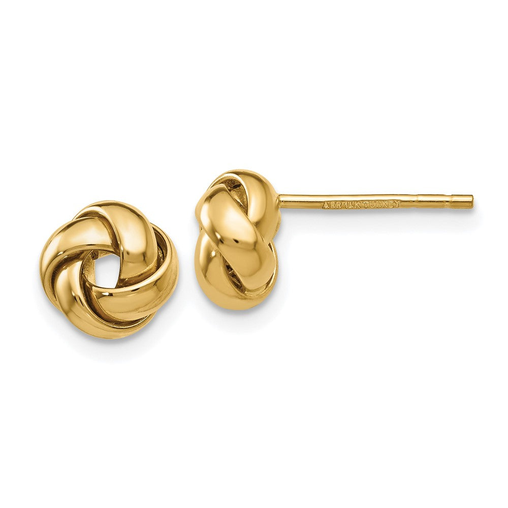 Polished;14k Yellow gold;Post