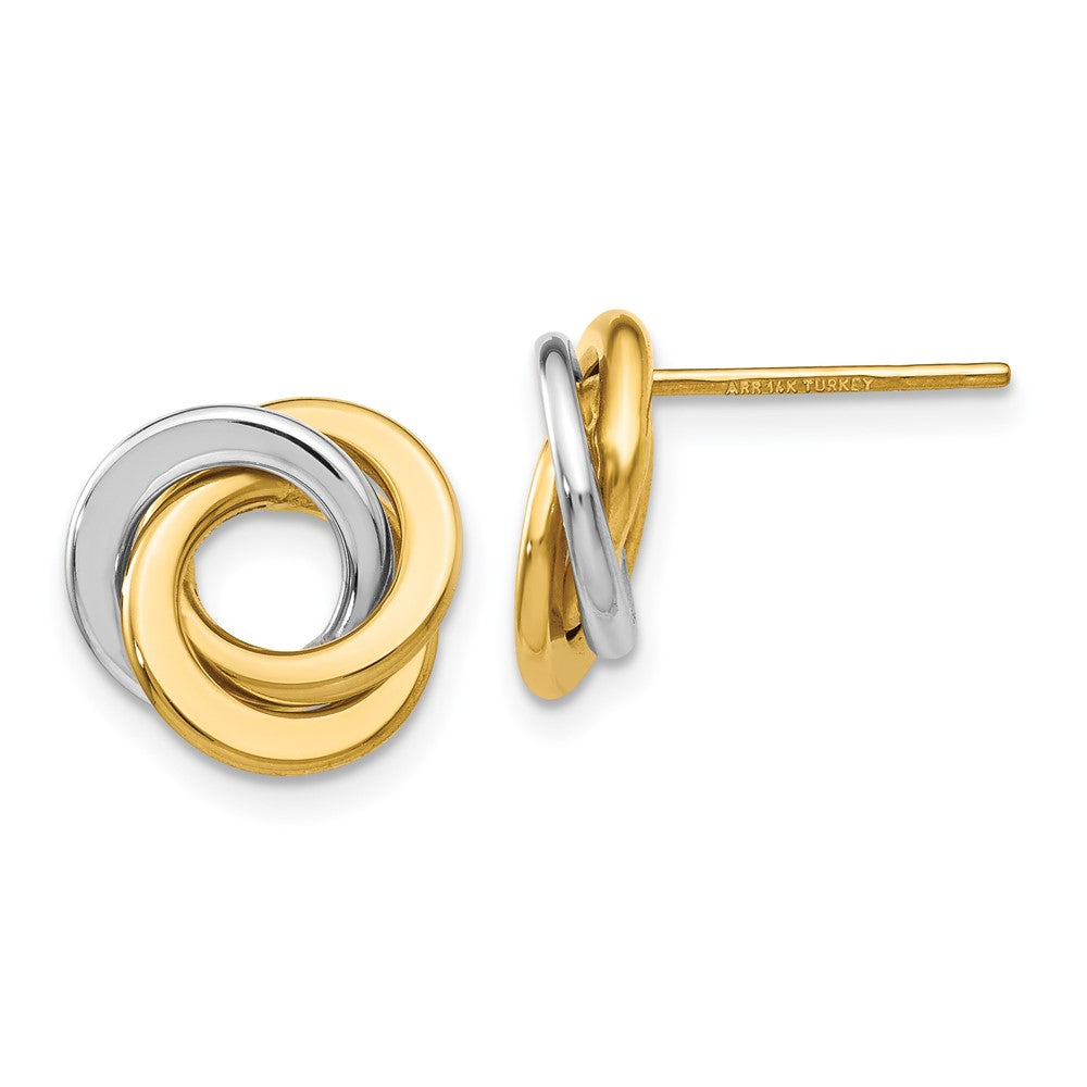 Polished;14K Two-tone;Post