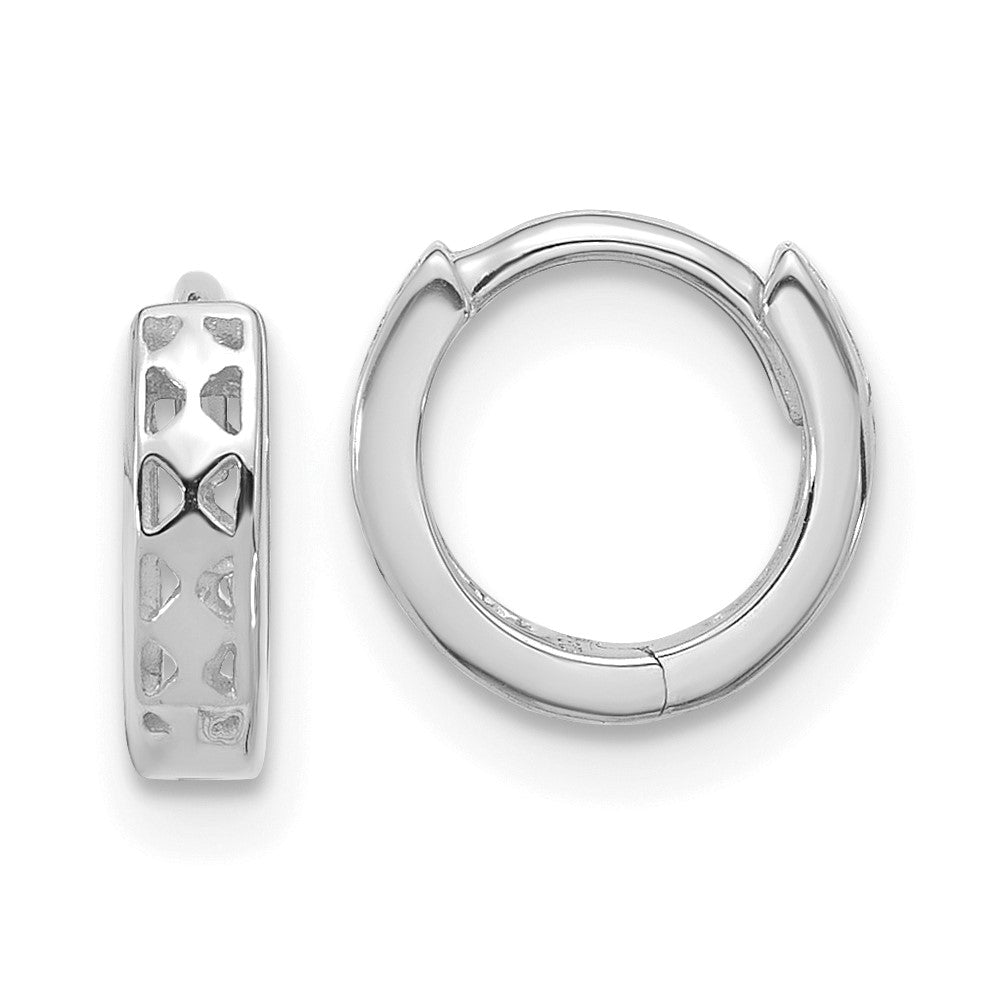 14K White gold;Open back;Hinged