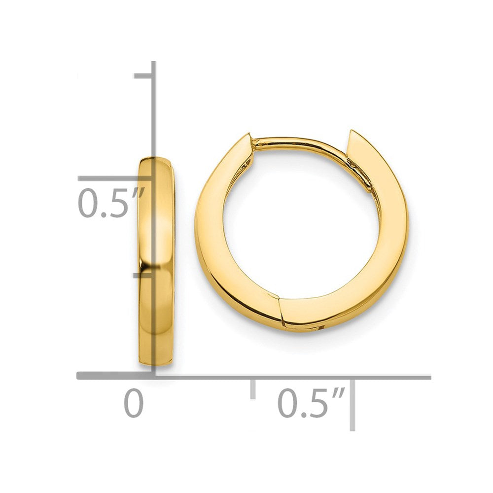 14k Round Hinged Hoop Earrings