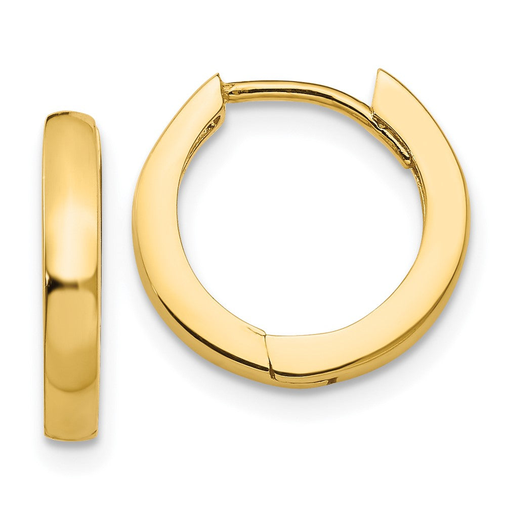 Solid;Polished;14k Yellow gold;Hinged