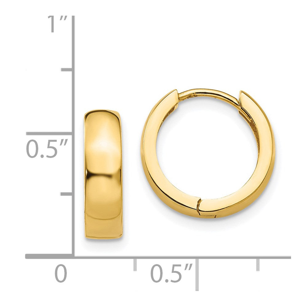 14k Round Hinged Hoop Earrings